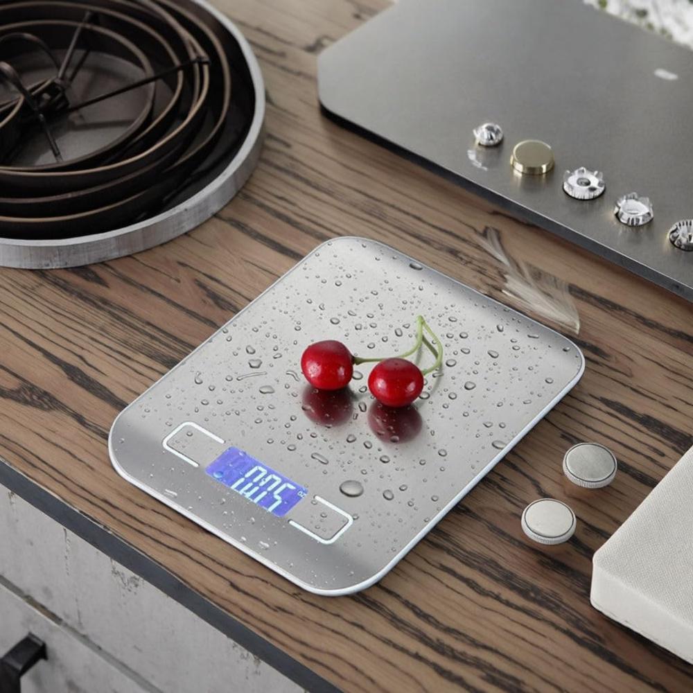 Silver Metal Digital Weighing Scale with Stainless Steel Platform