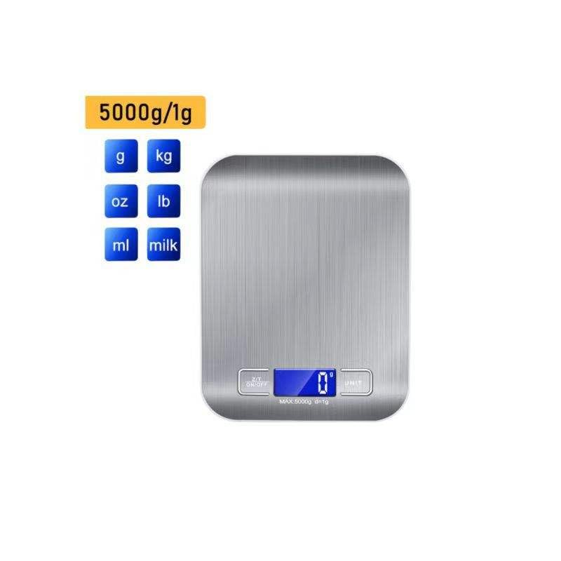 Silver Metal Digital Weighing Scale with Stainless Steel Platform