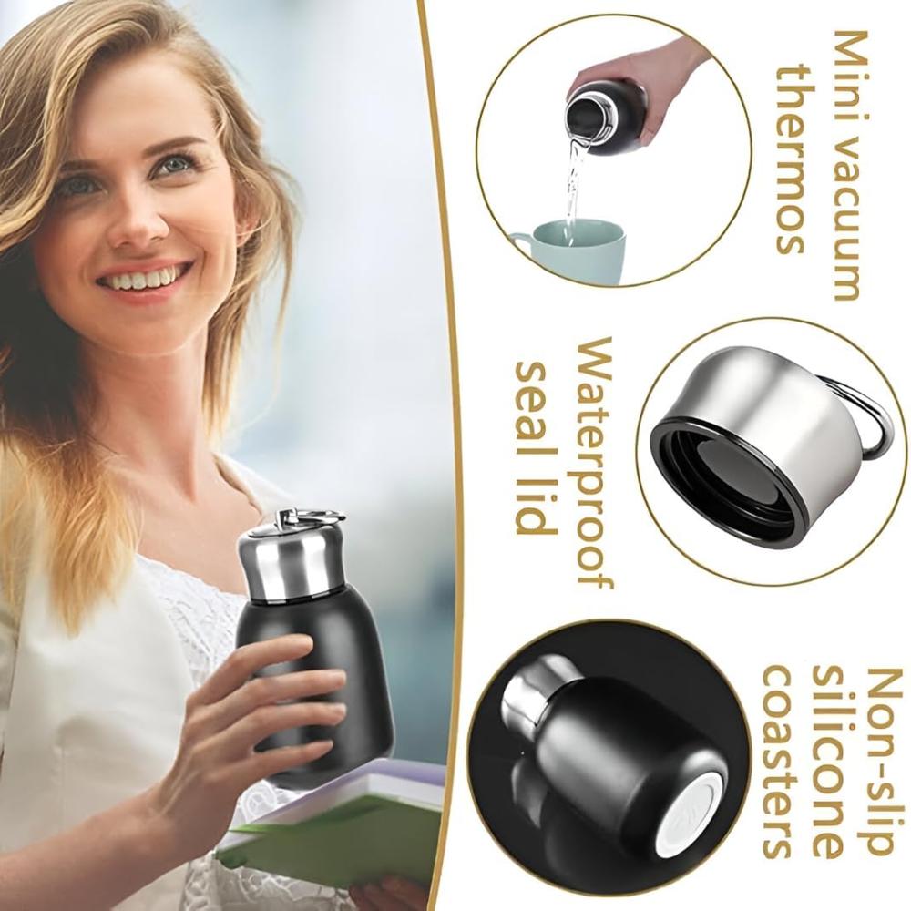 250ML Mini Stainless Steel Water Bottle Leak Proof Freezer