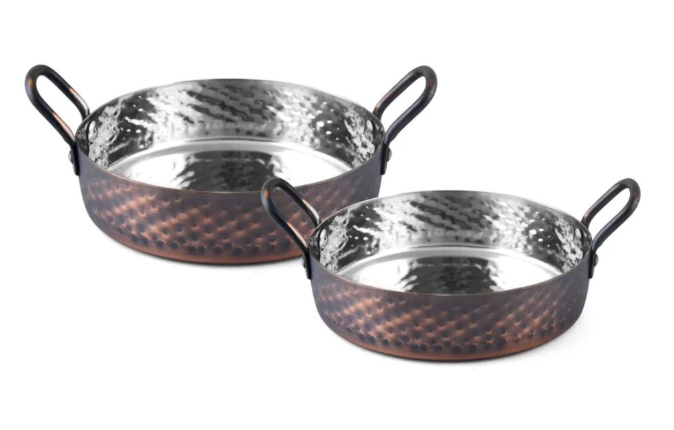 Round Flat Pan Antique Copper - Dimension (l*w*h): 12.50 (diameter) Inch (in)