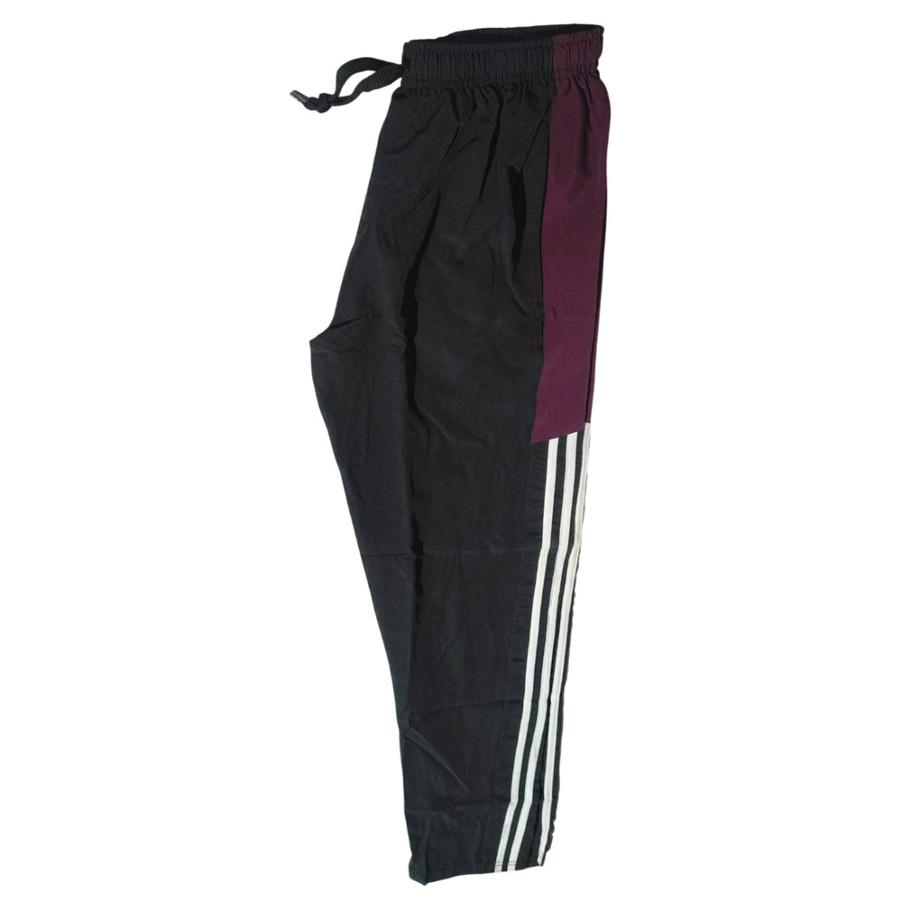Mens Black Cotton Lycra Creta Terry Track Pant