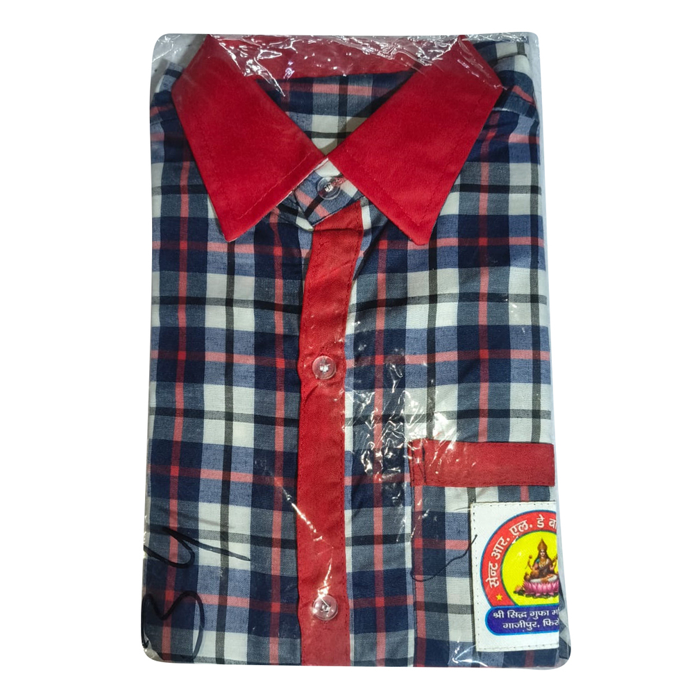 Multicolor Cotton School Uniform Shirt