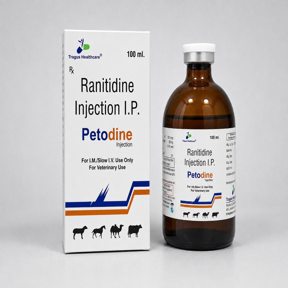 Ranitidine 25 Mg/Ml / Petodine - 100 Ml - Ingredients: Chemicals