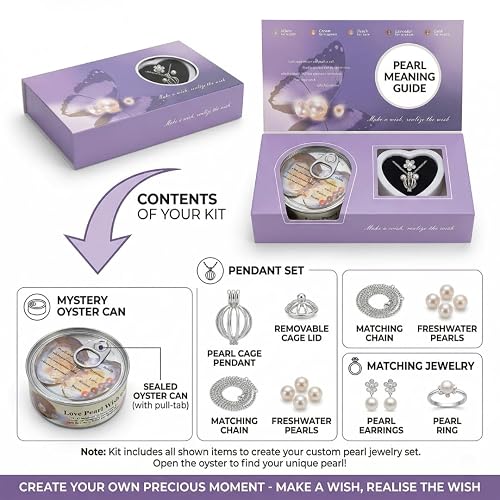 Love Pearl Wish Gift Kit with Pendant Necklace Earrings Ring