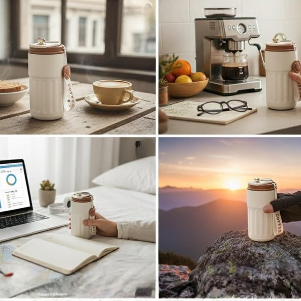 Insulated Coffee Travel Mug with Smart LED