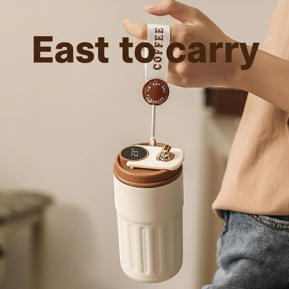 Insulated Coffee Travel Mug with Smart LED