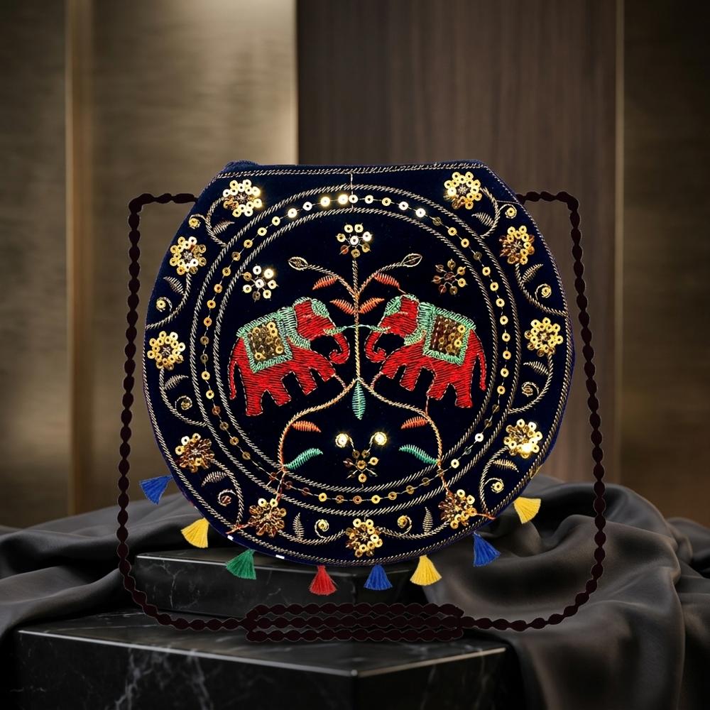 Women Traditional Tassel Crossbody Sling Bag