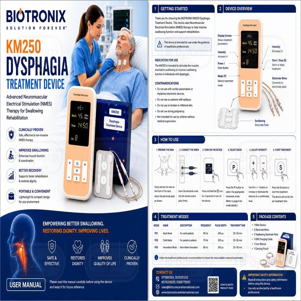 KM-250 NMES Therapy Device for Dysphagia