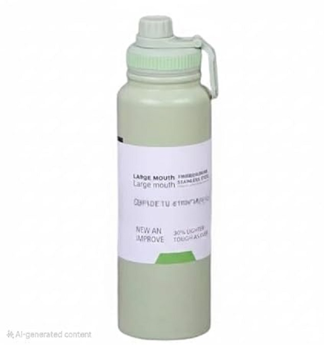 Water Bottle Stainless Steel Large Capacity Sports Water Bottle Leak Proof Wide Mouth Metal Water Bottle