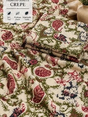 Poly crepe print