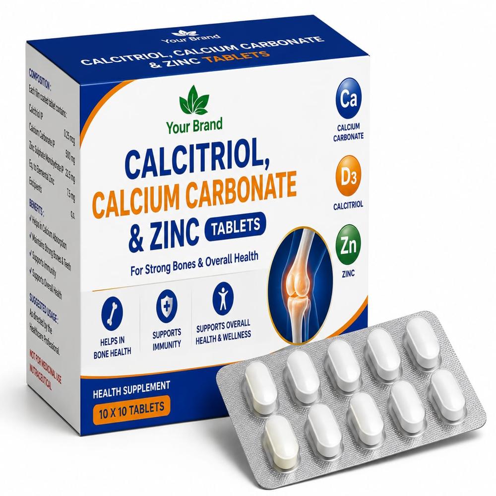 Calcitriol Calcium Carbonate & Zinc Tablets Third Party Manufacturing