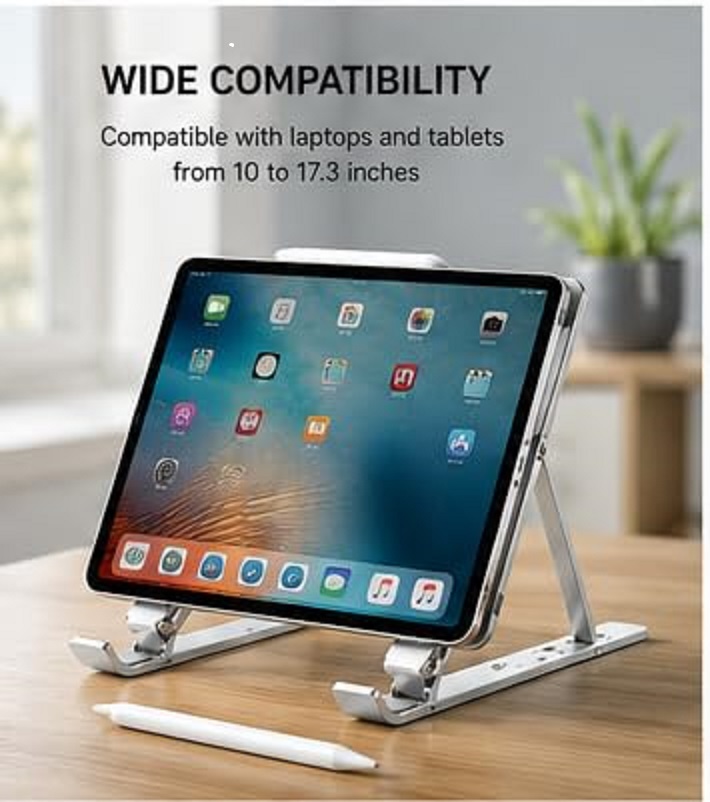 Adjustable Foldable Aluminium Laptop Stand for Desk