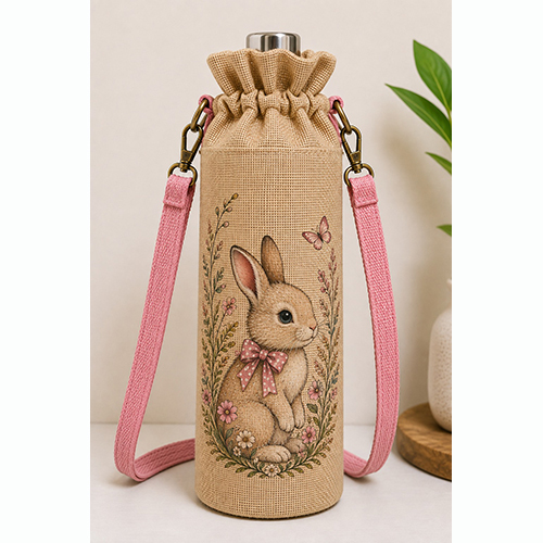 Jute Water Bottle Bag