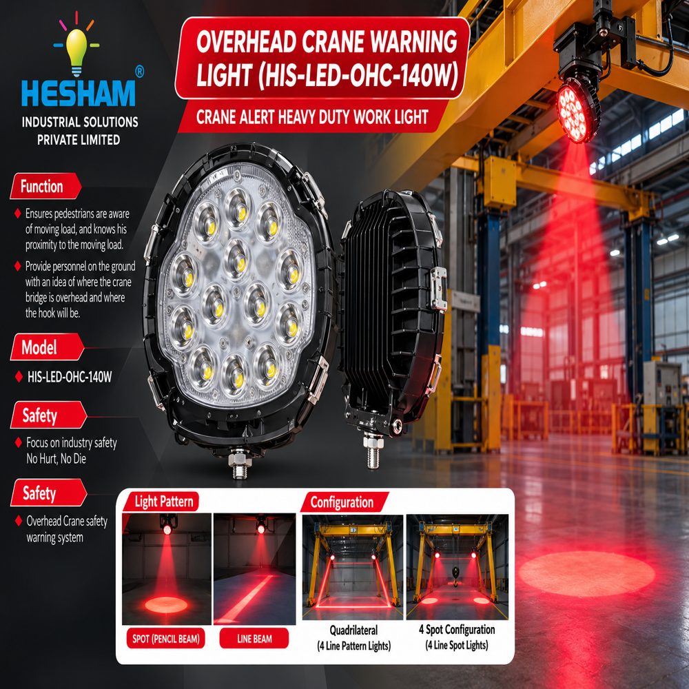 Overhead Crane Warning Light 140W - Alarm Light Color: Red/Blue