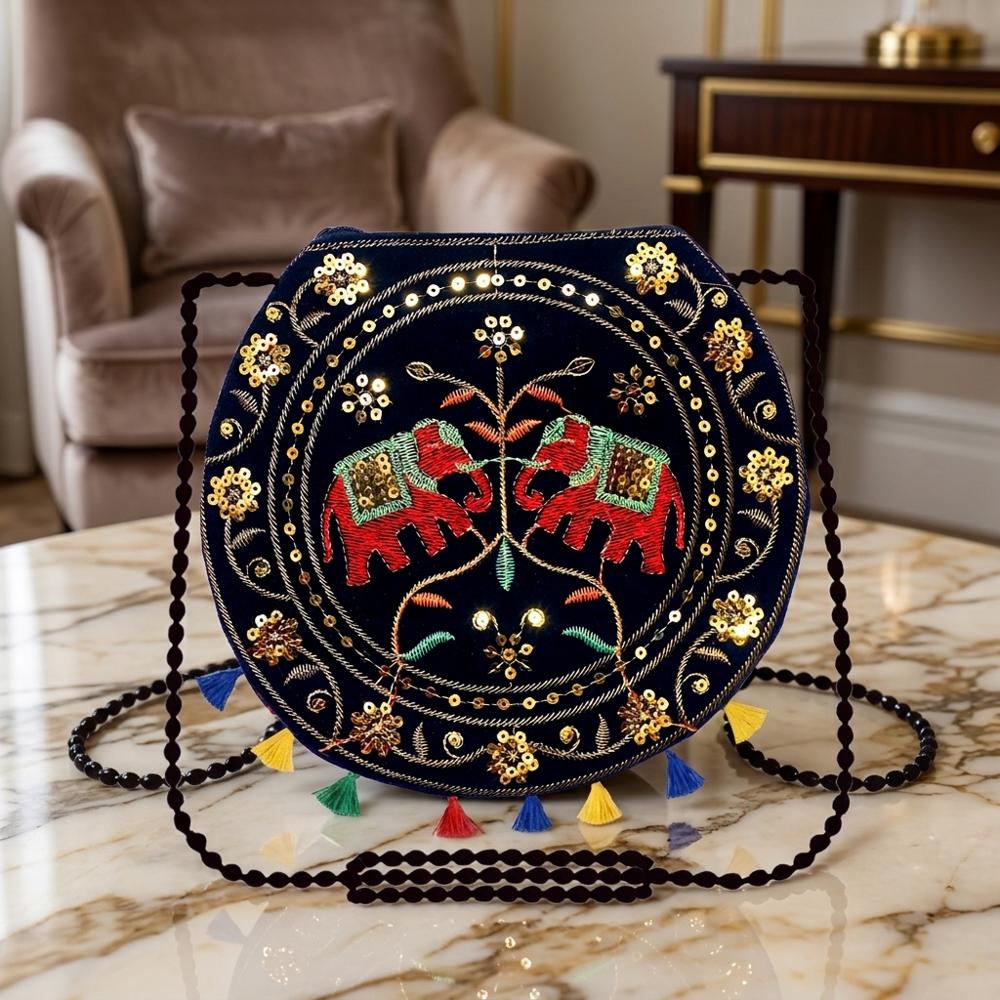 Women Designer Embroidered Crossbody Shoulder Bag
