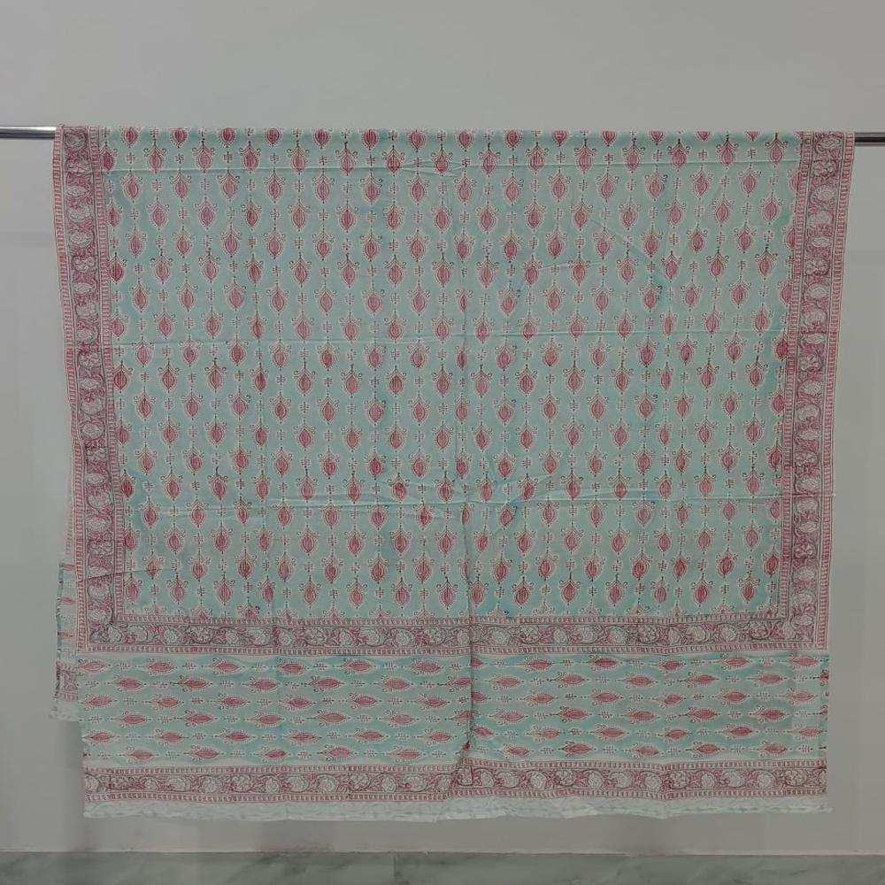 Hand Printed Pink 2.5 Meter Dupatta