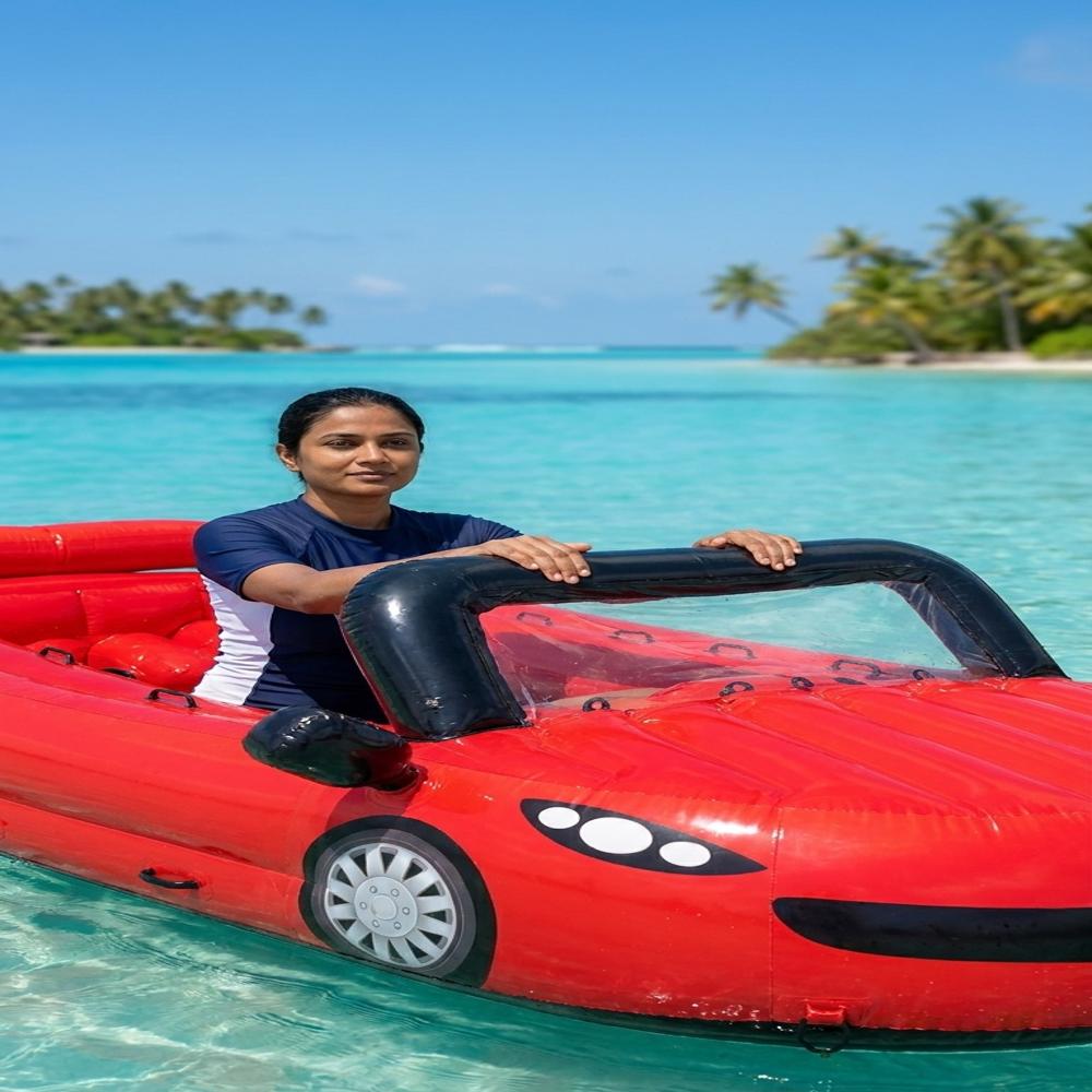 Inflatable Stylish Towable Cruz Car (Red)