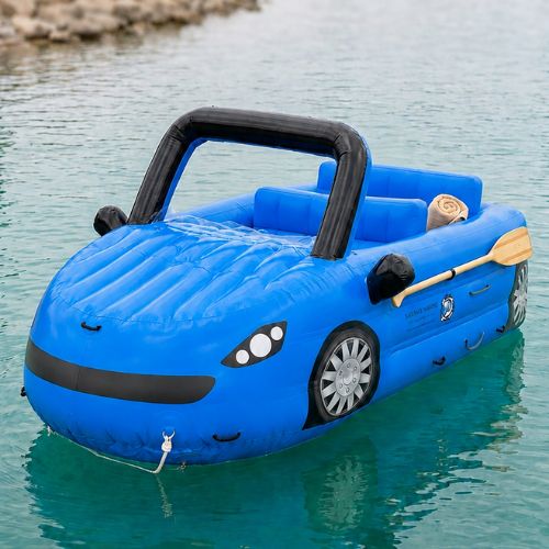 Inflatable Stylish Towable Cruz Car (Blue) - Capacity: 500 Kg
