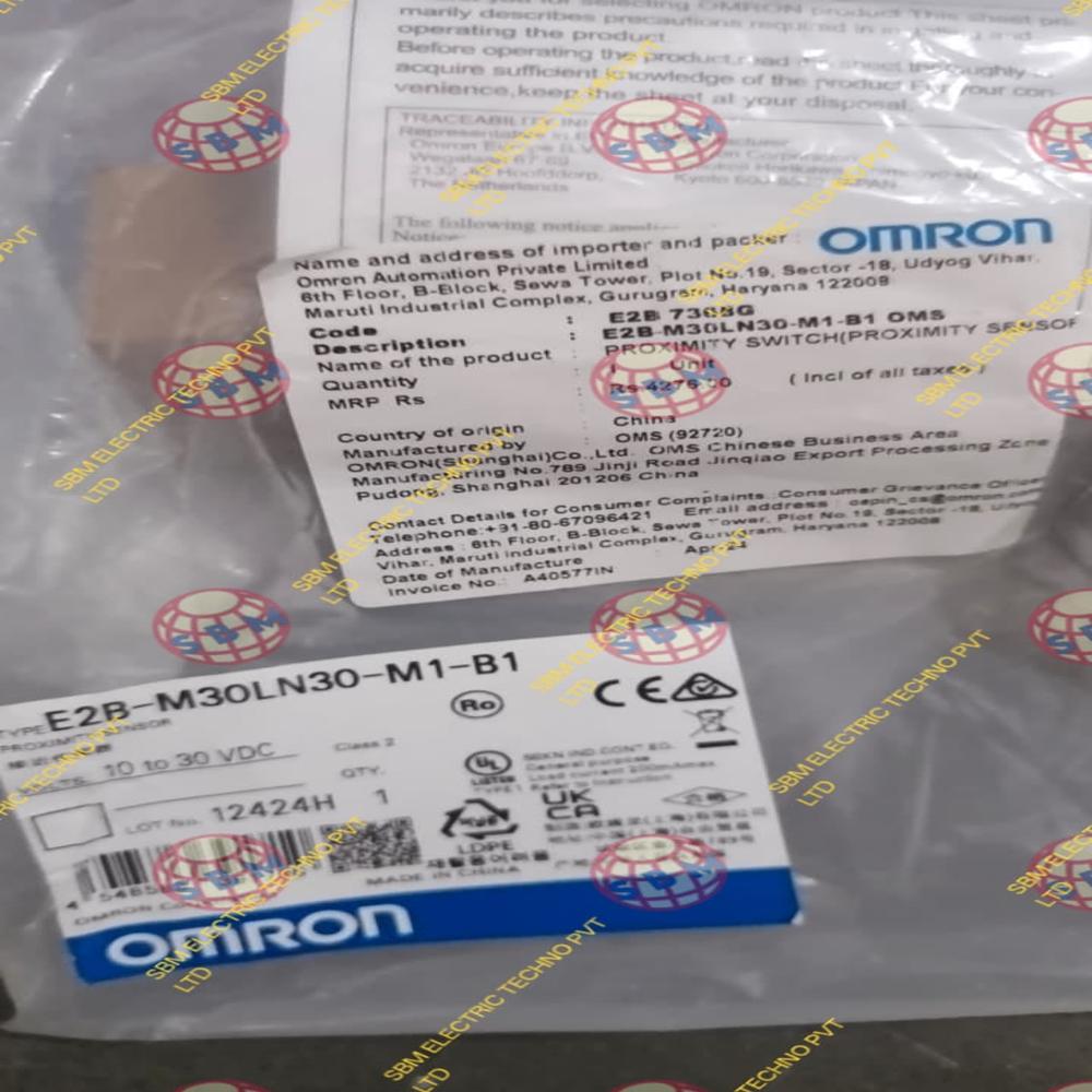 OMRON PROXIMITY SENSOR 10 TO 30VDC, E2B-M30LN30-M1-B1