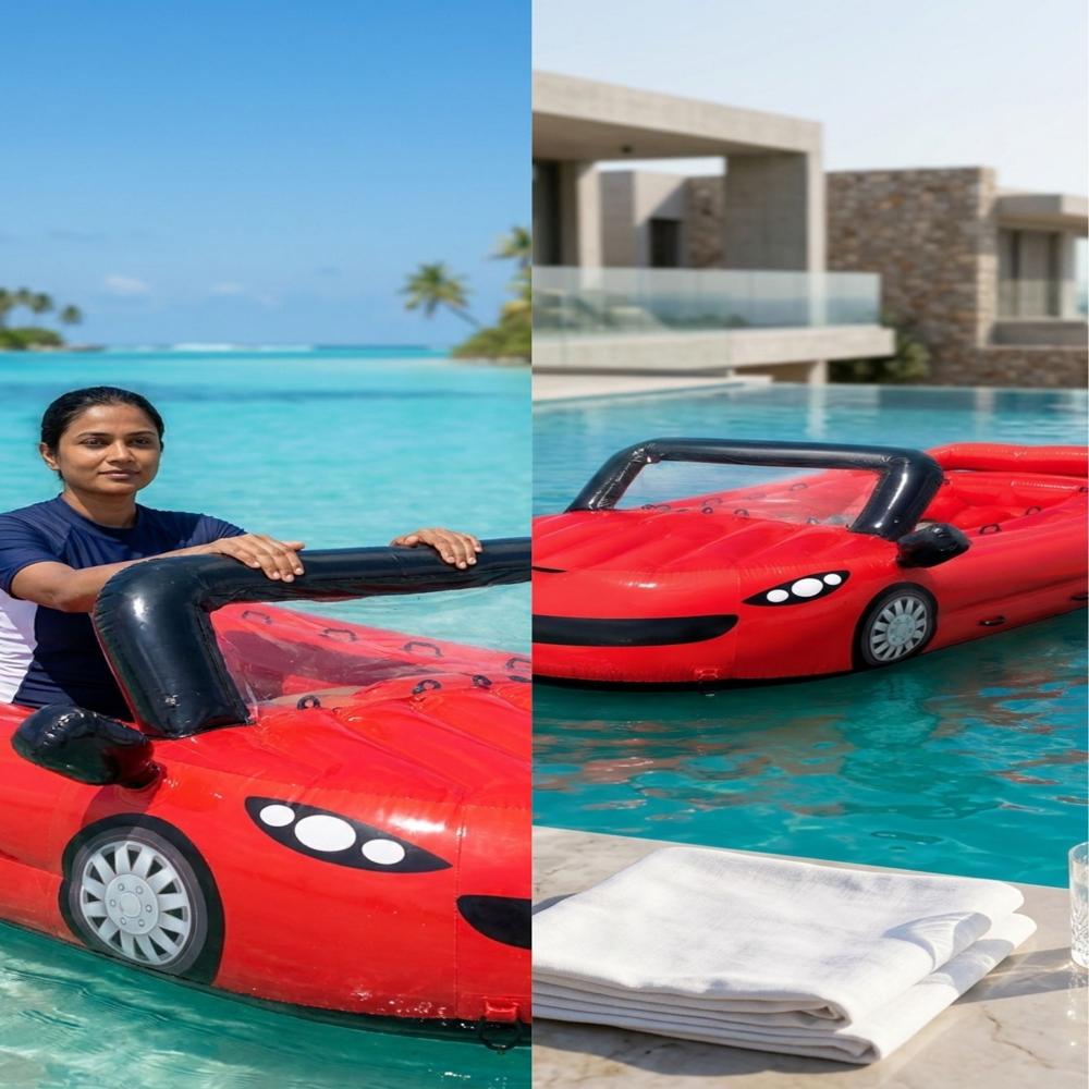 Inflatable Stylish Towable Cruz Car (Red)