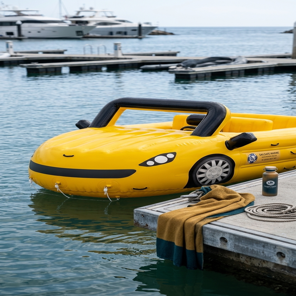 Inflatable Stylish Towable Cruz Car (Yellow)