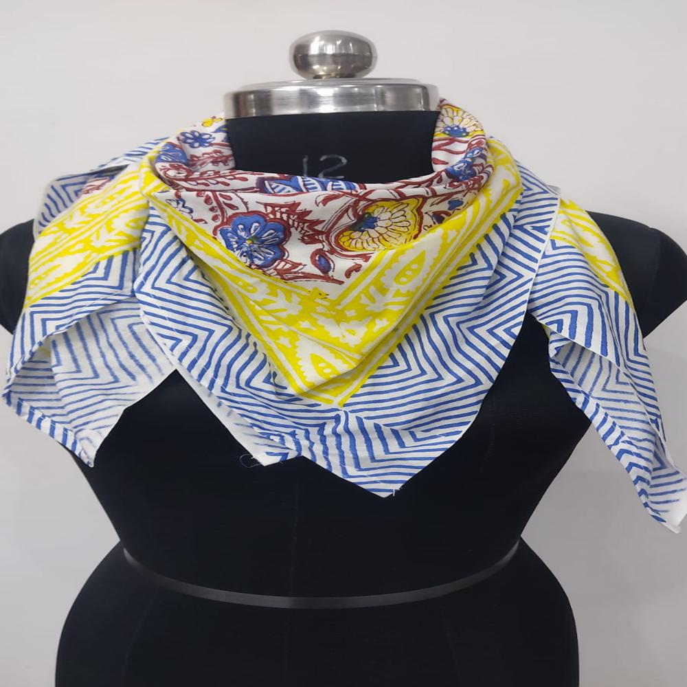 Hand Block Printed Scarf For Girls