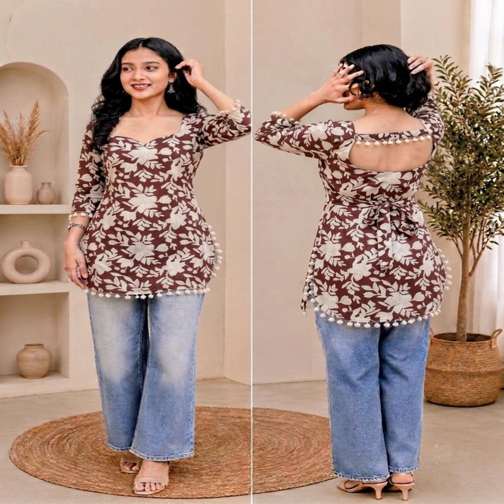COTTON TOP WITH LACE WORK