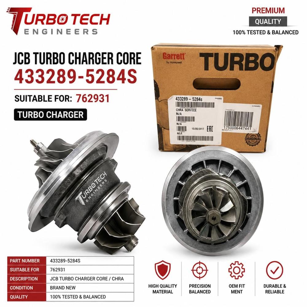 Jcb Turbo Charger Core Garrett 433289 5284S - Application: 433289-5284S