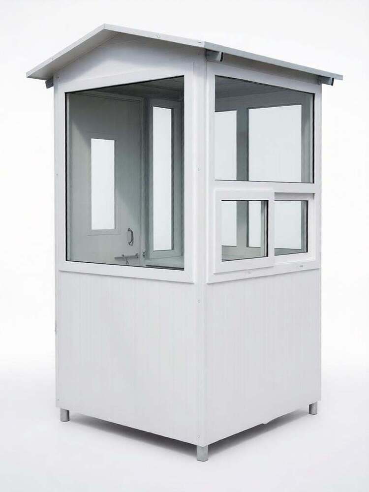 White Steel Composite Portable Security Guard Cabin