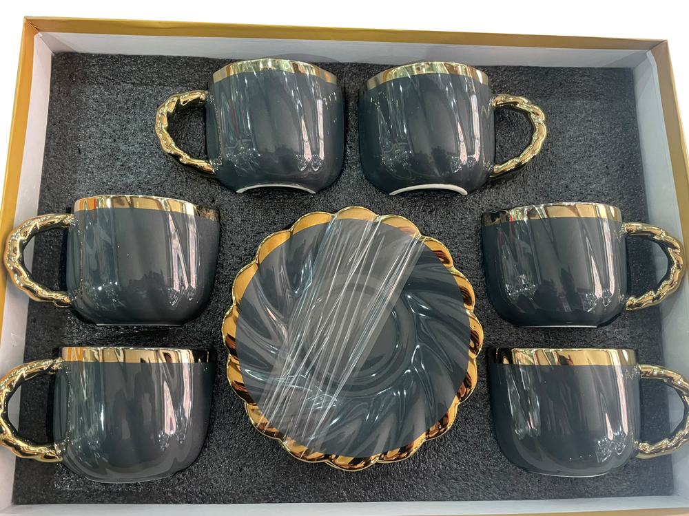 Blue Sky Cup and Saucer Set 12 Pcs
