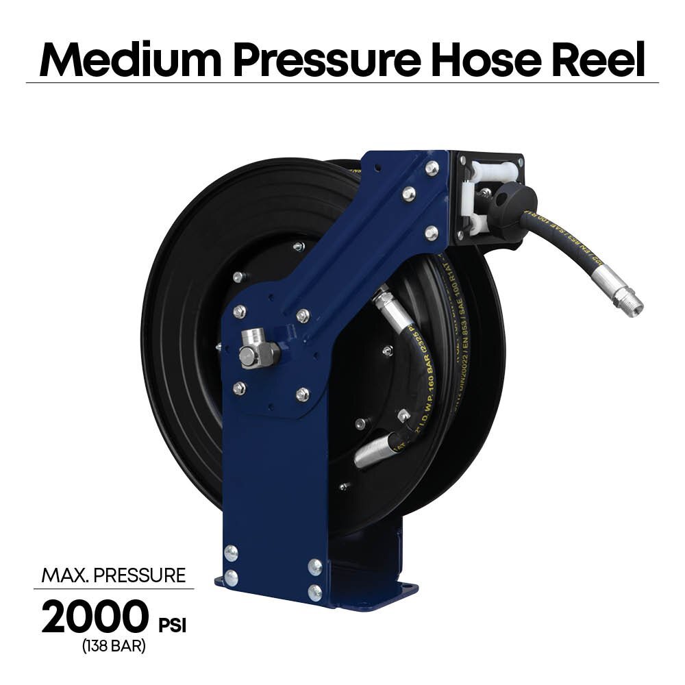 Groz HR OL 10M 38B 10mtr Medium Pressure Oil Hose Reel