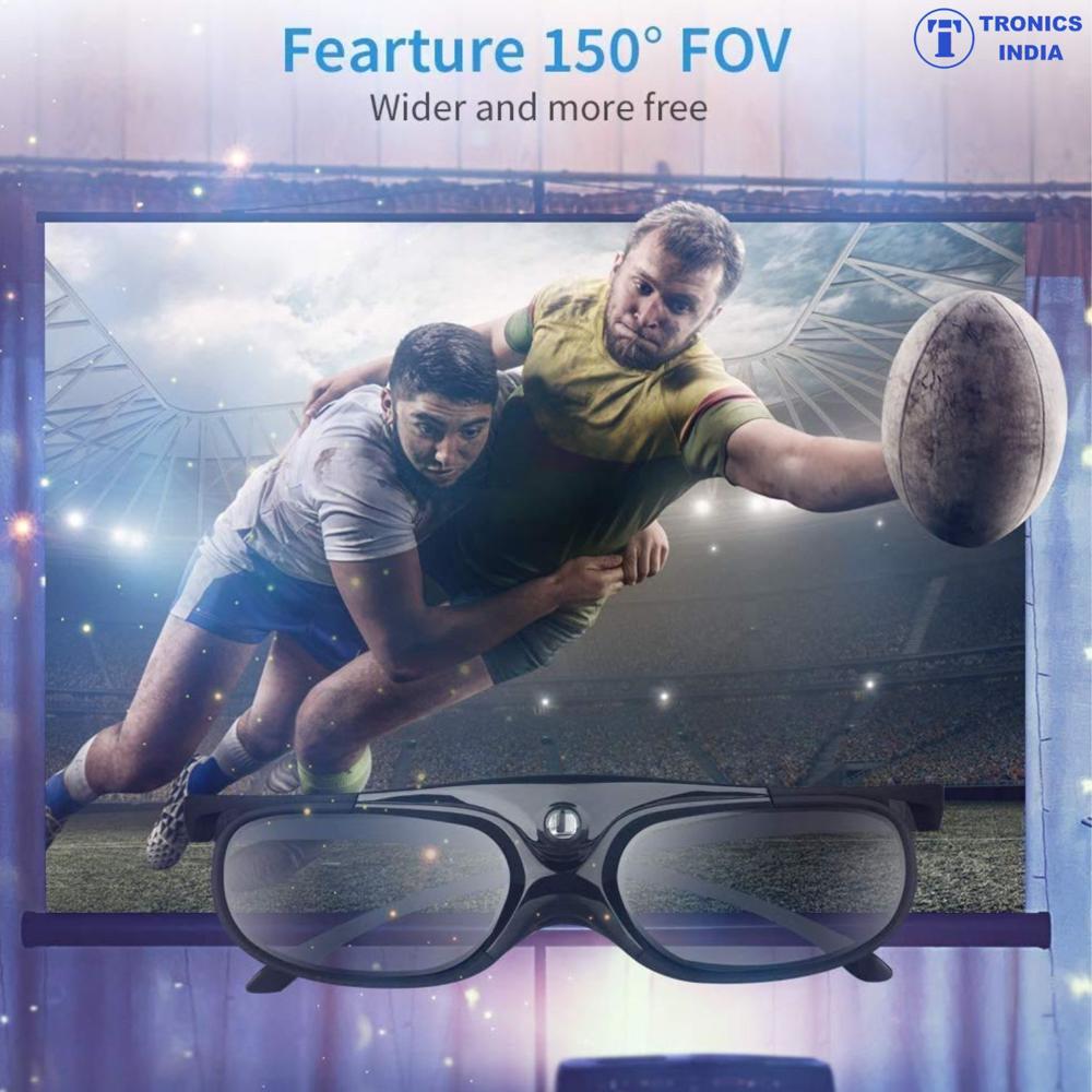 Active Shutter Black Projector Glasses