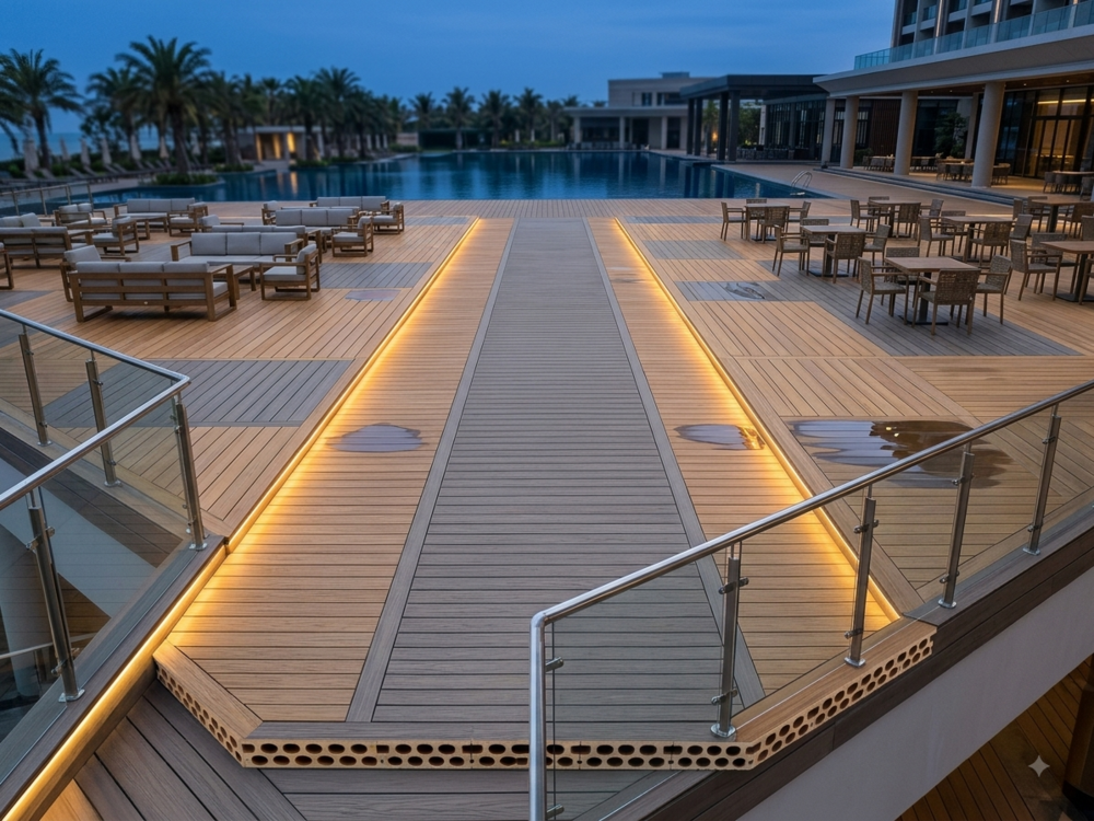 Waterproof Deck Flooring - Design Type: Wood Grain