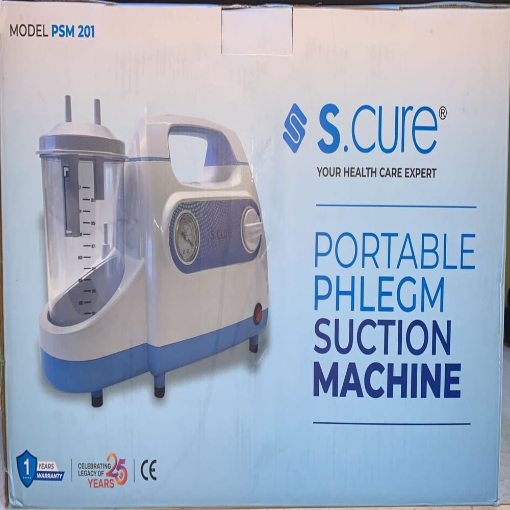 S.Cure Portable Phlegm Suction Machine Model PSM 201