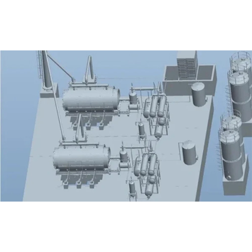 Tyre Pyrolysis Plant - Capacity: 5 Ton