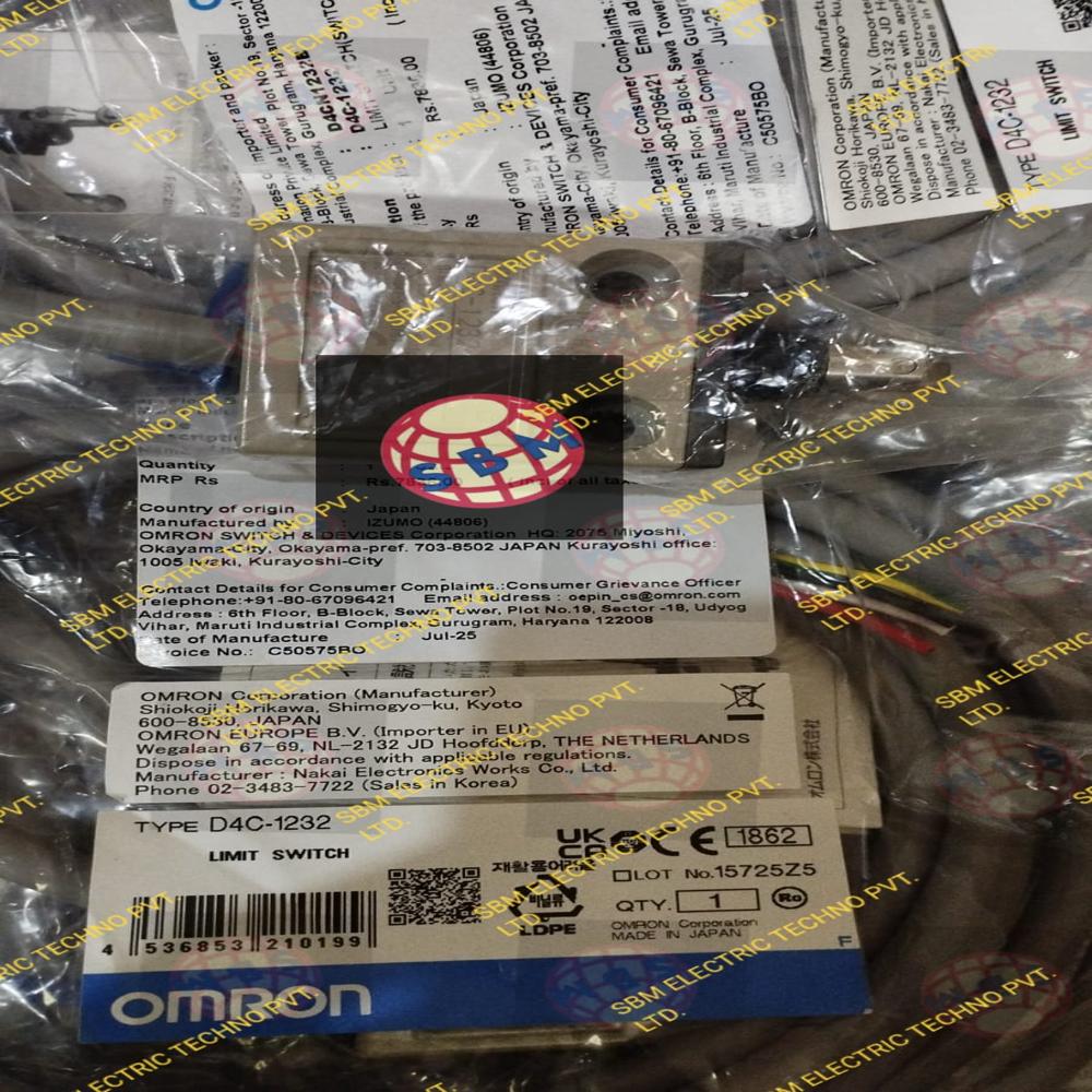 OMRON LIMIT SWITCH, D4C-1232