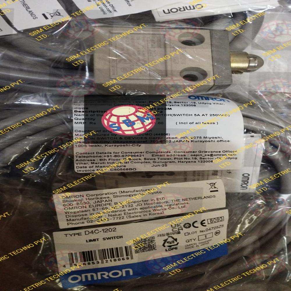 OMRON LIMIT SWITCH, D4C-1202