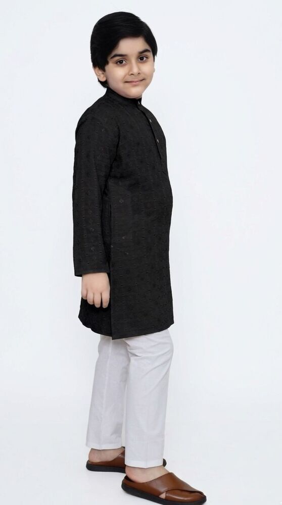 Black Chikankari Ethnic Kurta Set