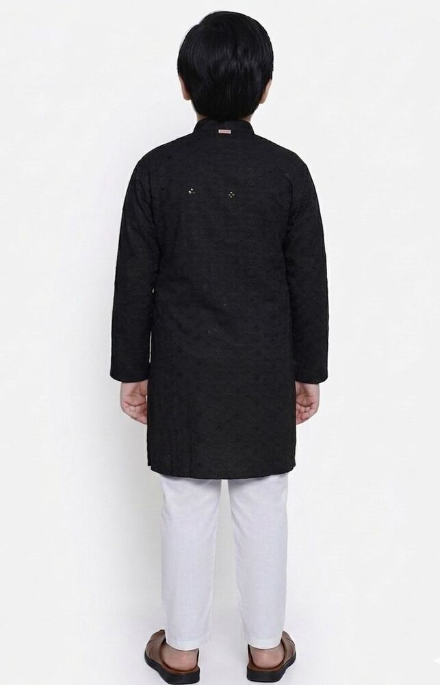 Black Chikankari Ethnic Kurta Set