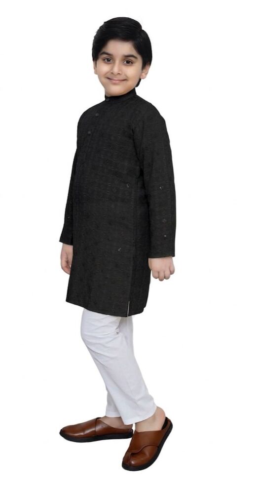Black Chikankari Ethnic Kurta Set