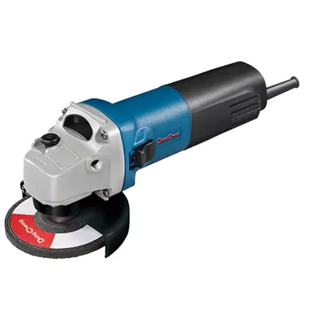 Angle Grinder Dsm03-100a - Color: Main Body: Teal Blue (the Signature Brand Color Of Dongcheng)gear Head Housing: Metallic Silver
