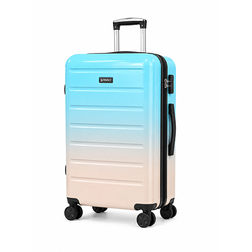Ombre Printed ABS Trolley  Turquoise Peach