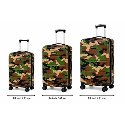 Camouflage Printed ABS Trolley