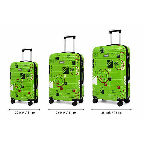 Street Art Printed ABS Trolley  Green