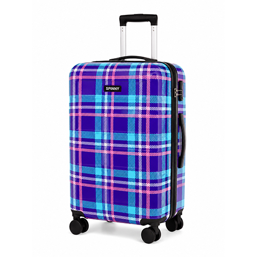Tartan Plaid Printed ABS Trolley