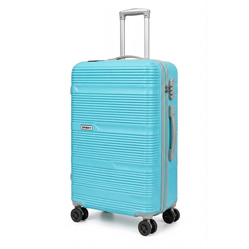 Textured ABS Hardshell Trolley a Turquoise a Grey Fitting