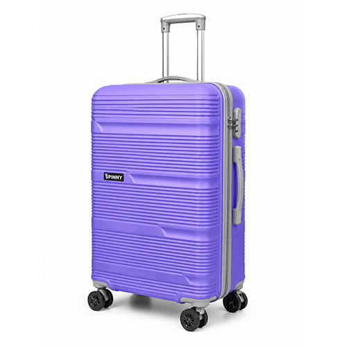 Textured ABS Hardshell Trolley a Purple a Grey Fitting