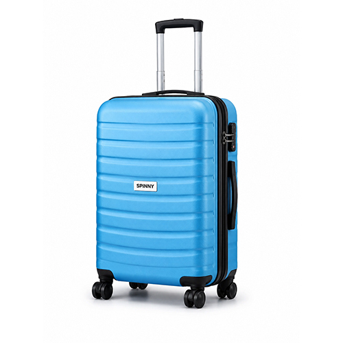 Hardshell PC Luggage a Sky Blue a Black Fitting