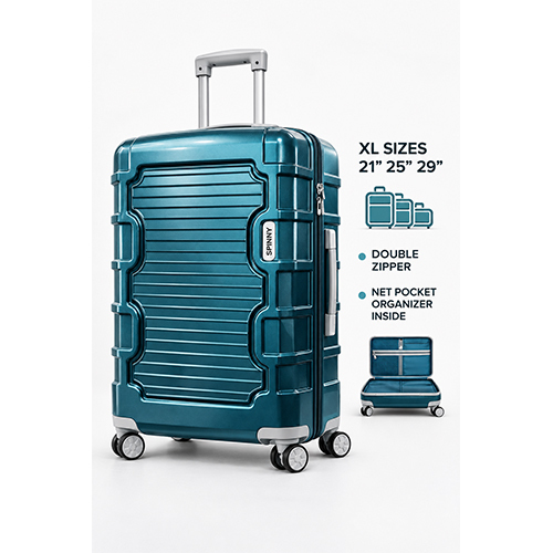 Green PP Trolley Luggage  Teal Fitting