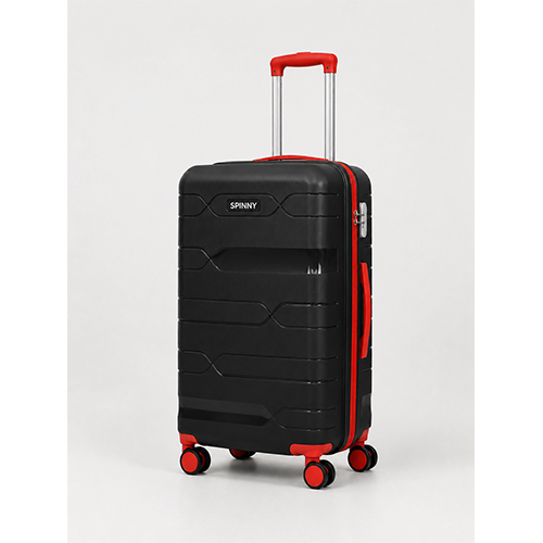 Black PP Trolley Luggage a Red Fitting